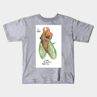 Oil Pastel Cicada Kids T-Shirt